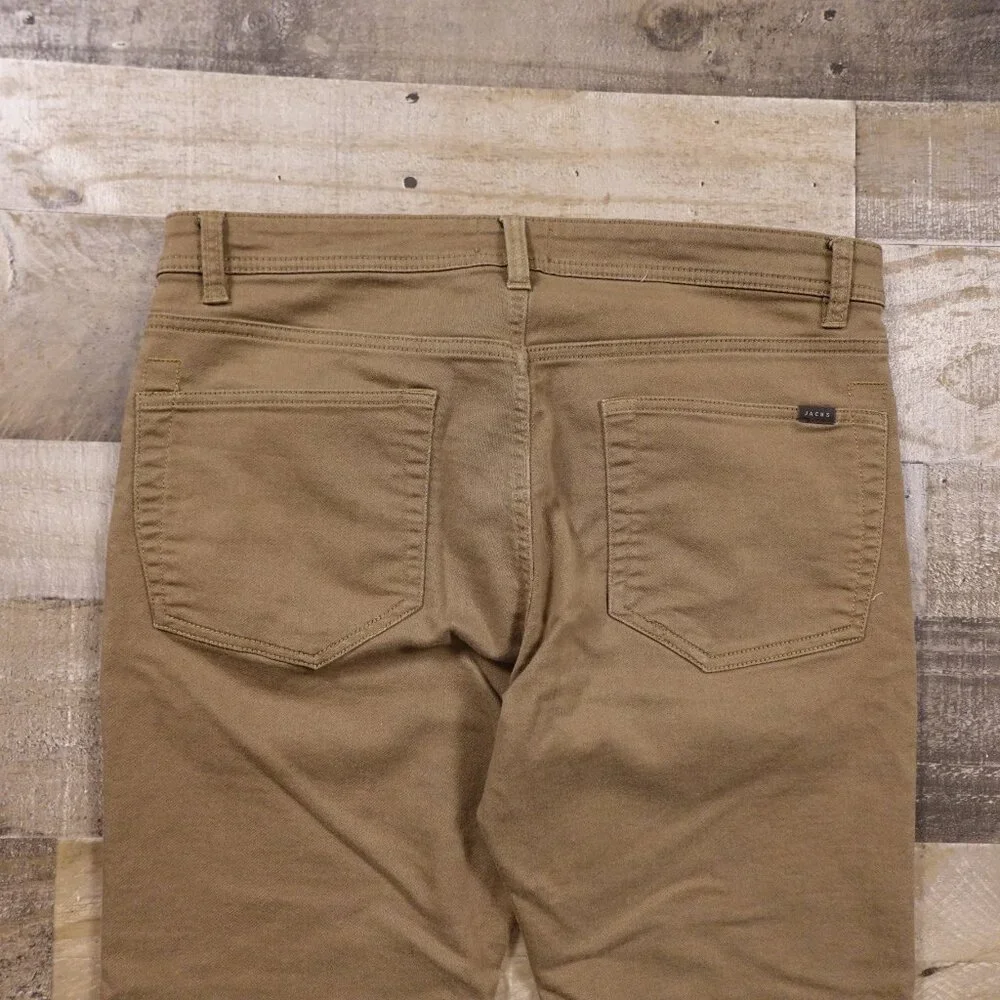 JACHS New York Travel Pants Men’s‎ 34x32 Khaki Stretch Casual Modern Fit Slim